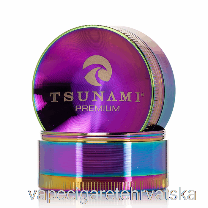 Vape Hrvatska Tsunami 1.9inch 4-dijelni Sunken Top Grinder Rainbow (50mm)